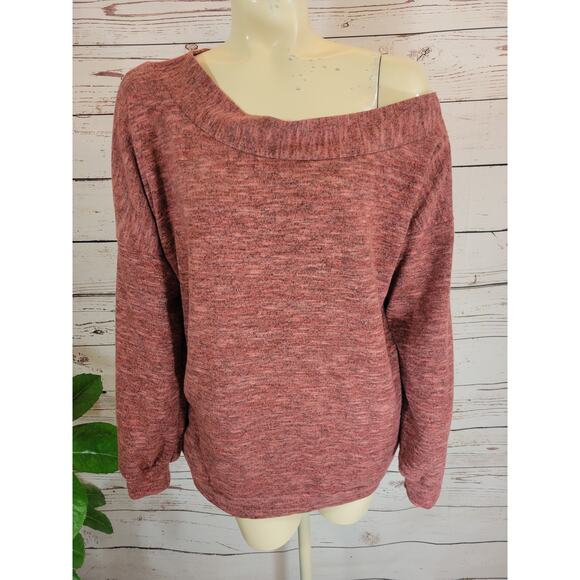 Altar'd State Pink Space Dye Boat Neck Pullover Sweater Women's Size Small Soft - Picture 7 of 9